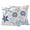Blue, variant on 2 Pack Outdoor Waterproof Throw Pillow Covers,Marine Starfish Shell Coral on White Decorative Square Patio Pillowcases for Chair Couch Sofa 16x16in