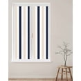 thumbnail image 2 of Window Privacy Film Beige Navy Blue Striped Stained Glass Window Film Decorative Sun Block Window Cover Farmhouse Stripe Art Window Clings Static Adhesive Sticker for Bathroom 23.6"x78.7", 2 of 6