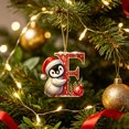 thumbnail image 6 of Linnome 26 Letters Christmas Tree Decoration Pendant Acrylic Alphabet Letter Ornaments Personalized Xmas Tree Hanging Pendants With Santa Hat For Holiday Decor Christmas Gift For Family Friends, 6 of 7