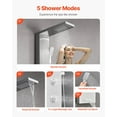 thumbnail image 3 of VEVOR Panneau de Douche Tour Système Acier Inoxydable Colonne Pluie Tête Massage Jet 5 Modes, 3 of 9