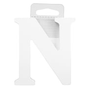 HH 3" WHITE SERIF LETTER N