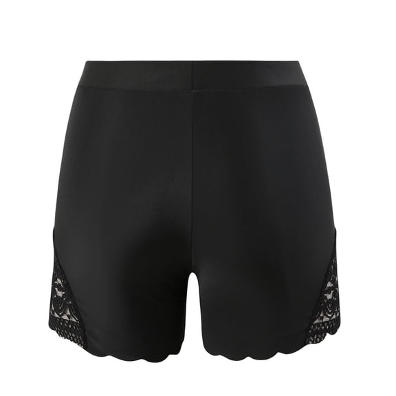Laipiong Women's High Waisted Swim Bottoms Quick Dry Lace Trin Solid Color Swimwear Beach Shorts with Pockets UPF 50  Stretchy Comfy Swimsuits