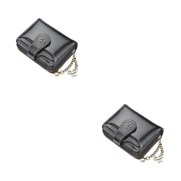 Sonducket Cartera de moda con abertura corta para mujer, monedero con cremallera, monedero, tarjetero pequeño, bolso de mano, bolsillo con Type2 NO2