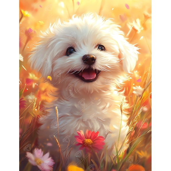 Diamond Painting Kit DIAMOND ART CLUB Maltese 33x43 cm