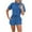 Blue, variant on Admvng Matching Sets Women Clothing Summer Casual Solid Color Short Sleeved Shorts Two-piece Set S-3XL