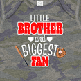thumbnail image 4 of Inktastic Little Brother and Biggest Fan- Baseball Glove and Bat Boys Baby Bodysuit, 4 of 5