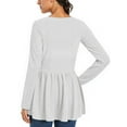 thumbnail image 4 of WellSize Women Maternity blouses Casual Fall Tunic Tops V Neck Long Sleeve Shirts Winter Pregnancy Clothes, 4 of 7