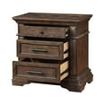 thumbnail image 3 of New Classic Furniture Mar Vista Solid Wood 3-Drawer Nightstand in Walnut Brown, 3 of 5
