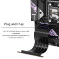 thumbnail image 4 of PCIE 4.0 X16 Riser Cable, Sectional Design 26GB/s 180 Degree PCIE 4.0 X16 Extender  for Chassis, 4 of 8