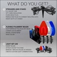 thumbnail image 3 of Wintergreen Lighting C7 Red, White & Blue FlexFilament LED Pathway Light Kit, 15 Lights, 12" Spacing, Black Wire, Black Stake, 15 ft, 3 of 7