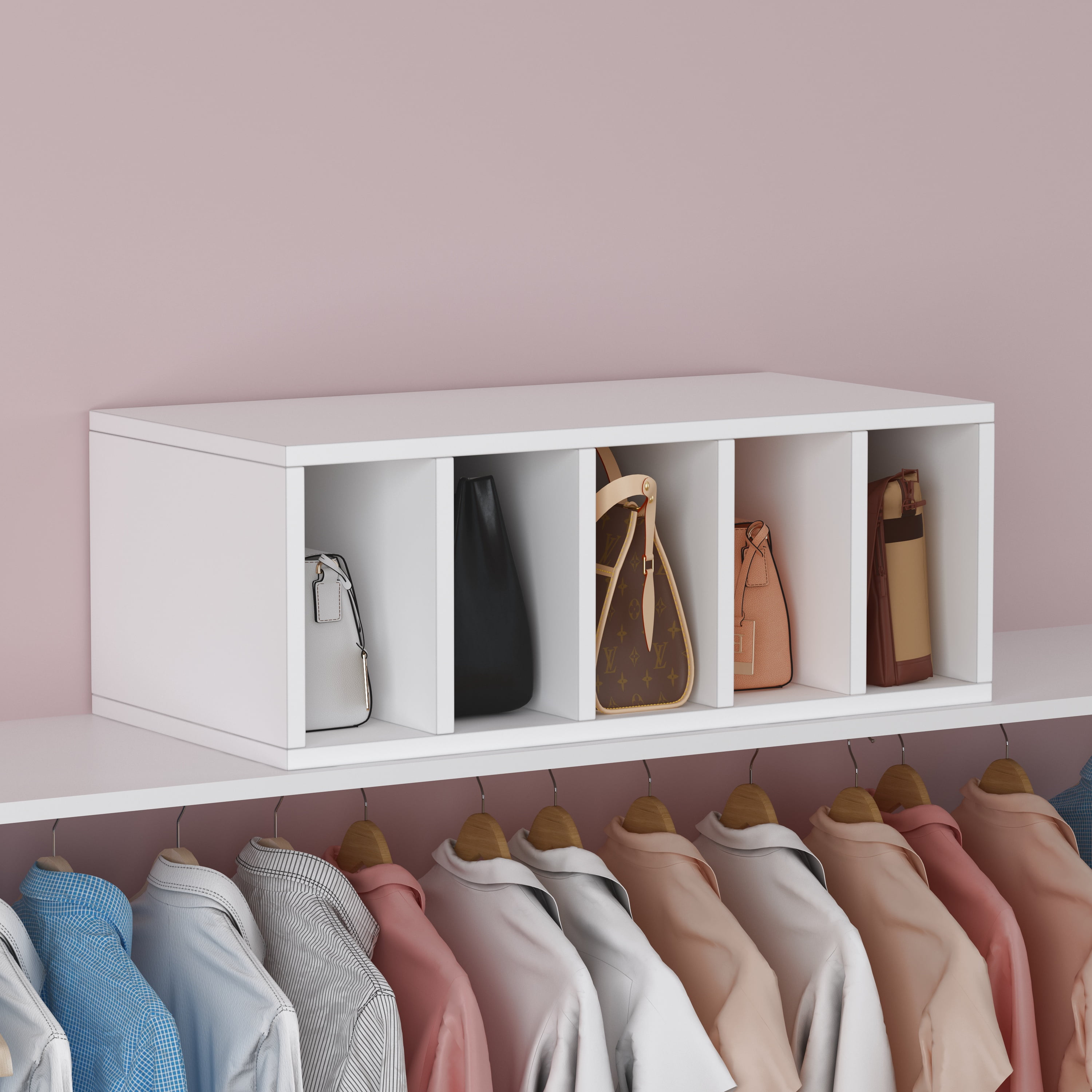 clutch organizer closet