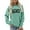 Green-1, variant on Christmas Sweatshirts For Women Trendy Graphic Sweatshirt Chenille Patch Letter Printed Crewneck Xmas Gifts Oversized Pullover Top