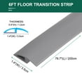thumbnail image 2 of Unique Bargains 6Ft PVC Door Transition Strip, Self Adhesive Carpet to Tile Transition Strip Edging Trim Strip Grey, 2 of 7