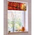 thumbnail image 4 of Fall Valances for Windows, Sunset Forest Red Leaf Autumn Rod Pocket Short Window Valance Curtains Holiday Window Treatment for Kitchen Living Room Bathroom, 42"x12", 4 of 6