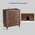 thumbnail image 4 of Ktaxon Fluted 30'' Bathroom Vanity Cabinet without Sink Top, U - shaped Shelf, Walnut (Only Cabinet), 4 of 10
