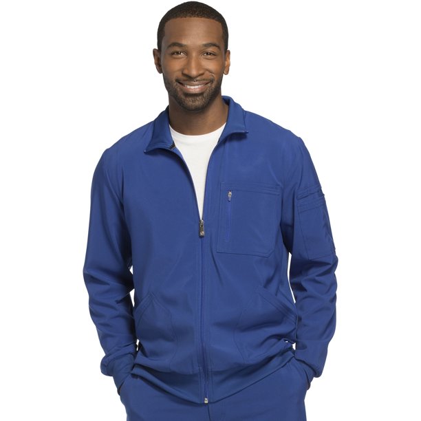 Cherokee Cherokee Infinity Scrubs Jacket for Men Zip Front Plus Size