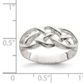 thumbnail image 2 of 925 Sterling Silver Woven Celtic Ring Claddagh, 2 of 6