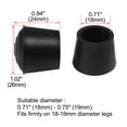 thumbnail image 2 of Cubierta de punta de tapa de pierna de goma para muebles, protector de suelo para patas de mesa, 16 piezas, negro, 18mm/5/7", 2 of 7