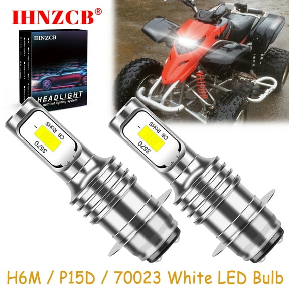 IHNZCB for Yamaha Blaster 200 1995-2006 Atv Super Bright Led Headlights Bulb,H6m P15d 70023,C80
