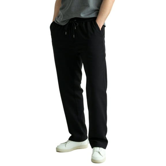 Colevkie Men's Athletic Jogging Pants with Pocket Cotton Polyester Open Bottom Solid Color Running