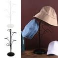 thumbnail image 6 of Aellinatey Hat Display Stand with 5 Round Standing Hooks Modern Metal Baseball Cap Rack, 6 of 17