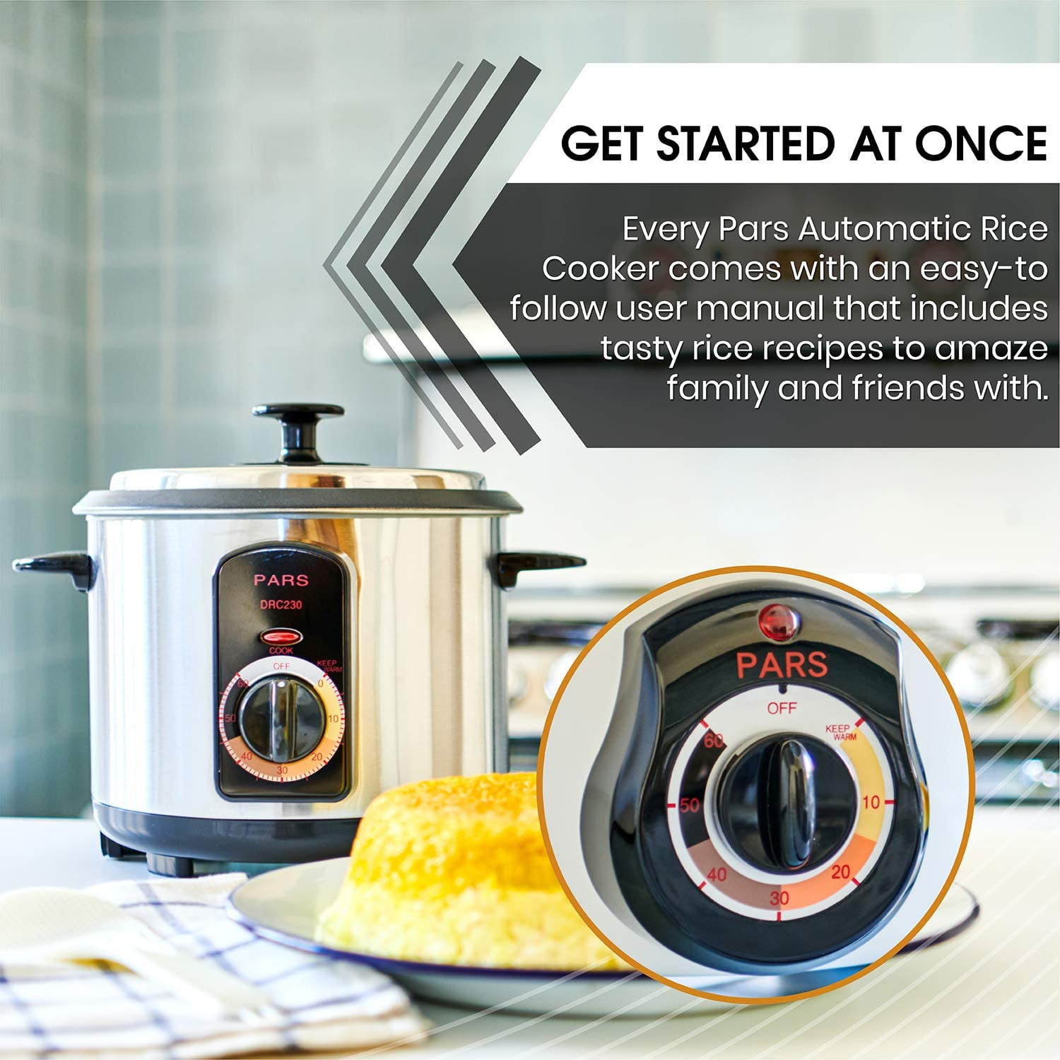 Pars 7 Cups Persian Rice Cooker