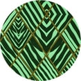 thumbnail image 1 of Ahgly Company Indoor Round Patterned Dark Forest Green Area Rugs, 7' Round, 1 of 6