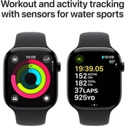 Restored Apple Watch Series 10 (GPS+Cellular) 42mm Aluminum Jet Black Black Sport Band - S/M Good