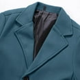 thumbnail image 5 of FAVIPT Mens Trench Coat Winter Notched Collar Single Breasted Top Coat Mid-Length Classic Business Overcoat Casual Fashion Jackets for Men Blue,S, 5 of 8