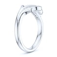 thumbnail image 4 of Sterling Silver Simulated Round Brilliant Cut Diamond Deer Reindeer Antler Style Promise Ring For Women (7), 4 of 6