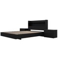 thumbnail image 2 of Nexera Harper 4-Piece Floating Platform Bedroom Set, Black, Queen, 2 of 5