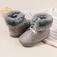 thumbnail image 3 of HsdsBebe Baby Boys Girls Shoes Infant Furry Boots Winter Booties for First Walker 0-18M, 3 of 9