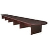 Legacy 288" Modular Racetrack Conference Table with 4 Power Data Grommets- Mahogany