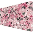 thumbnail image 1 of Desk Pad, Mouse Pad,Office Desk Mat with Stitched Edges Non-Slip Waterproof, Easy Clean Desk Table Protector, Laptop Desk Writing Mat 35.4" x 15.7", Pink Floral, 1 of 5