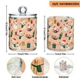 thumbnail image 5 of Yayeee 4 Pack Qtip Holder Bathroom Cotton Swab Canister with Lid Clear Dispenser Set, Beige Christmas Snowman, 5 of 6