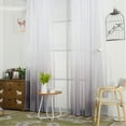 thumbnail image 2 of Curtains, Sheer Curtains - Loetky Door Scarf Gradient Color Tulle Window Curtain Panel Transparent Home Textiles, Gray, 1*Curtain, 2 of 3