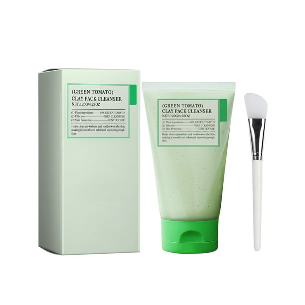 Mascarilla de tomate completamente verde, limpiador de mascarilla de tomate verde, limpiador hidratante, limpiador calmante, mascarilla de tomate verde para toda la piel