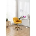 thumbnail image 3 of JINS & VICO Modern Teddy Residential Lumbar Support and Swivel Office Chair, Yellow, 3 of 9