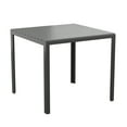 thumbnail image 2 of Merrick Lane All-Weather Indoor/Outdoor Square Patio Dining Table for 4 with Steel Frame and Poly Resin Slatted Top - Black, 2 of 12