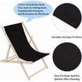 thumbnail image 4 of 1 pieza de repuesto para silla de playa, silla de jardín, correas de 435 x 1165 mm, tela Oxford negra, tumbona plegable para patio al aire libre, tela para silla de salón., 4 of 9