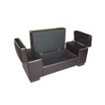 thumbnail image 2 of ORE International Banc de Rangement en Bois et Cuir de 40 Po de Long en Marron, 2 of 2