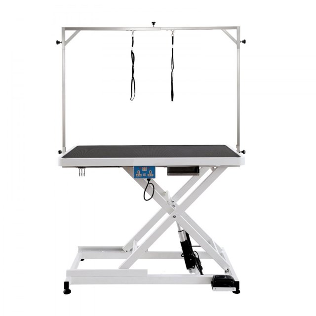Table de Toilettage Électrique pour Animaux de 50 Pouces, Bras de Toilettage Robuste pour Grands Chiens, Station de Toilettage pour Chiens Réglable en Hauteur, Station de Toilettage Antidérapante pour Chien, Supporte jusqu'à 400LBS