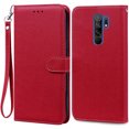 thumbnail image 1 of For Redmi 9 Case Soft Silicone Wallet Cover Phone Case For Xiaomi Redmi 9 Case Redmi9 Leather Flip Case Coque Fundas Shell Dark Red -Strap For Redmi 9, 1 of 6