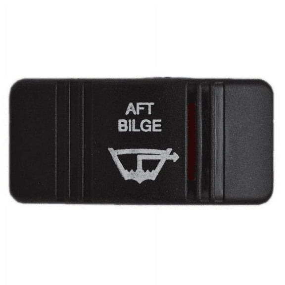 Carling Boat Rocker Switch Cover | Lighted Actuator AFT Bilge Black