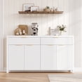thumbnail image 7 of Laintene Fluted Sideboard, 55" White Buffet Cabinet with Drawers, Storage TV Cabinet with Adjustable Shelves, Wooden Accent Cabinet for Dining & Living Room, 7 of 7