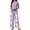 Purple, variant on Womens 2 Piece Outfits Summer Capri Sets Tiered Top With Wide Leg Floral Capris Pants Beach Vacation Travel Lounge Set