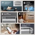 thumbnail image 5 of TCL 14,000 BTU Smart Inverter Window Air Conditioner (White) - 700 Sq ft with up to 46% Energy Savings, Quiet Cooling Tech, 3-in-1 Cooling, Fan & Dehumidifier, Matter Wi-Fi, Remote Control - W14WC72, 5 of 25