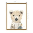 thumbnail image 5 of Kate and Laurel Framed Canvas Wall Art Print Polar Bear by Madeline Jeppesen, 18 x 24 Sylvie Natural Frame, Whimsical, Animal Art for Wall Decor, 5 of 8