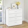 thumbnail image 2 of Tcbosik 4 Drawer Dresser, Modern Chest of Drawers, Storage Organizer for Bedroom, Living Room, Entryway, Hallway, White, 2 of 11
