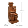 thumbnail image 3 of Teamson Home 28.7" 4-Tier Cascading Bowl Solar Powered Water Fountain for Outdoor Living Spaces, Terracotta, 3 of 12